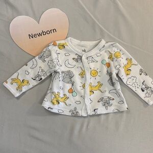 Disney -  Adorable White Baby Cardigan with Disney Friends